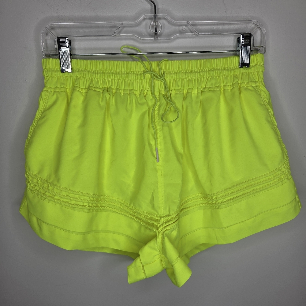 Free People Size M Vibrant Lime Athletic Shorts for Women
